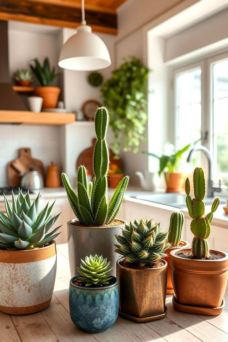 Incorporating Succulents and Cacti - 24 Southwestern Kitchen Ideas