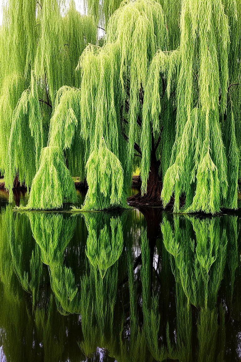 Incorporating Trees Around Water Features - 24 Tree Landscaping Ideas