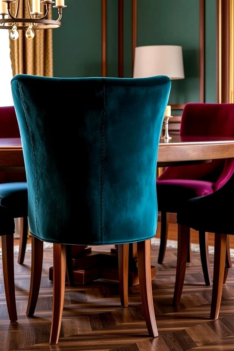 Incorporating Velvet for Luxurious Texture - 24 70s Dining Room Design Ideas