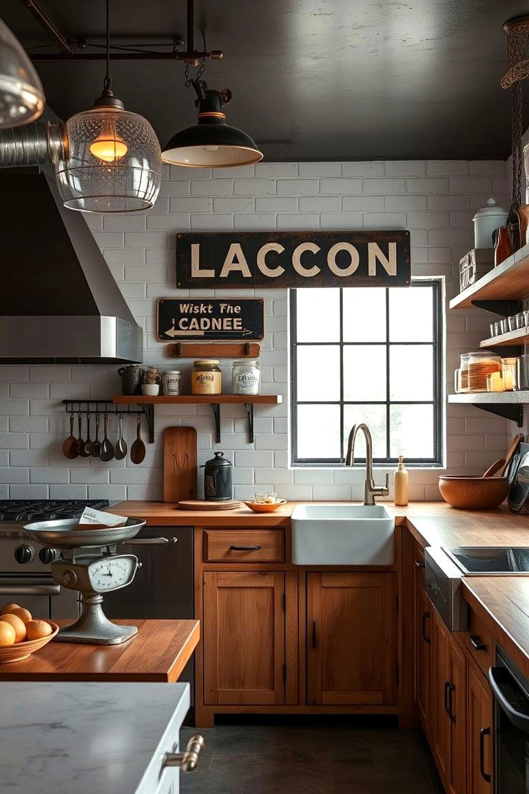Incorporating Vintage Equipment - 24 Industrial Kitchen Ideas