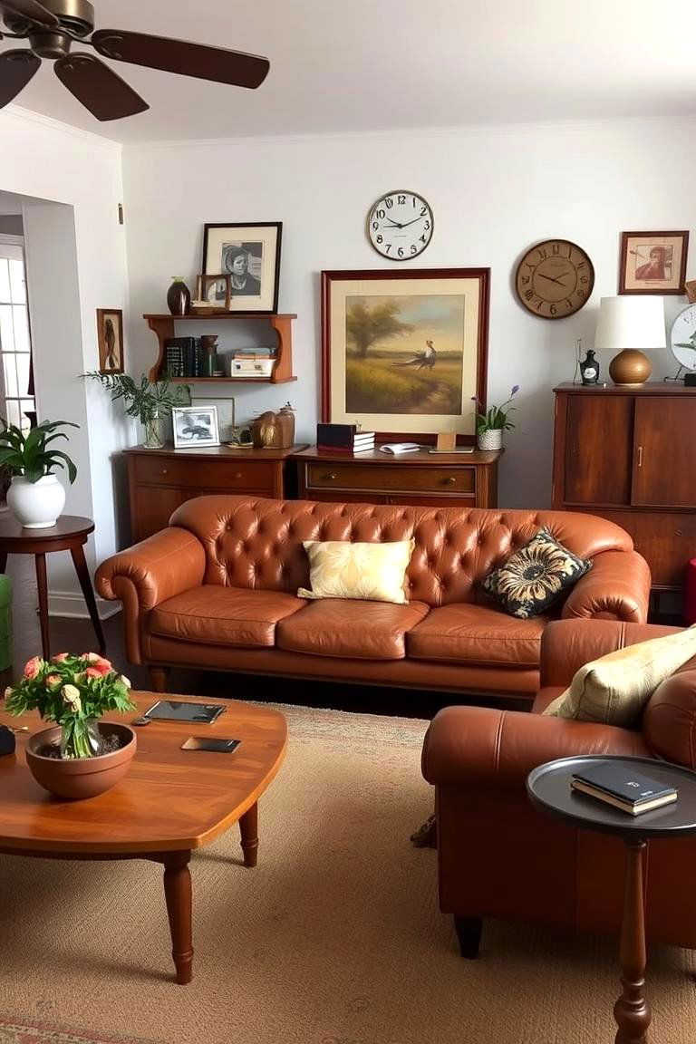 Incorporating Vintage Finds - 24 Living Room Design Ideas