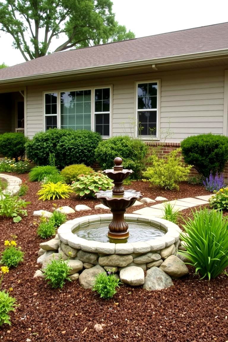 Incorporating Water Features - 24 Ideas for Ranch-Style Home Exteriors