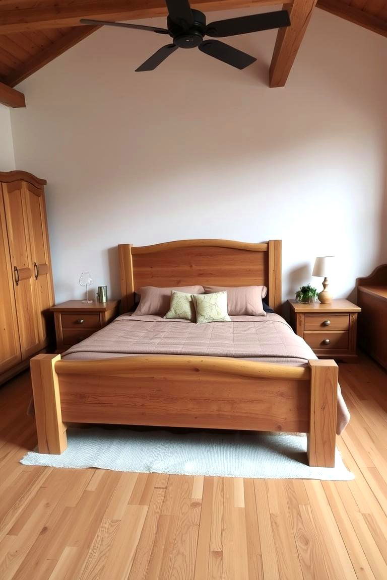 Incorporating Wooden Elements - 24 Forest Themed Bedroom Ideas