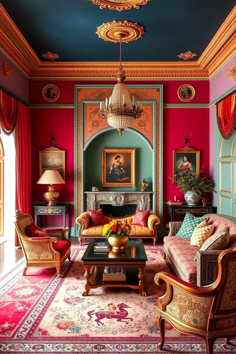 Indian Rajasthani Charm - 24 Asian Living Room Ideas