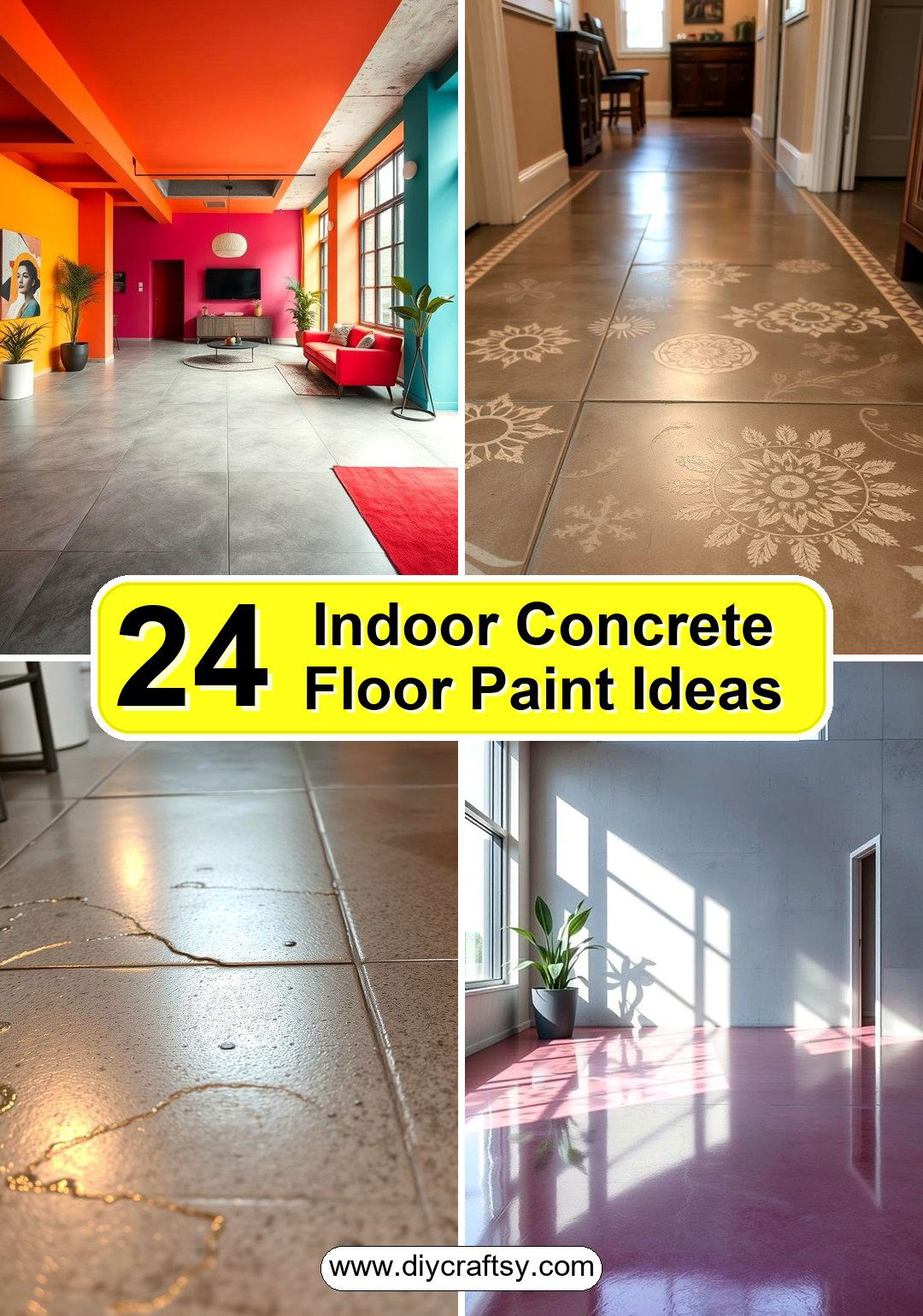 Indoor Concrete Floor Paint Ideas