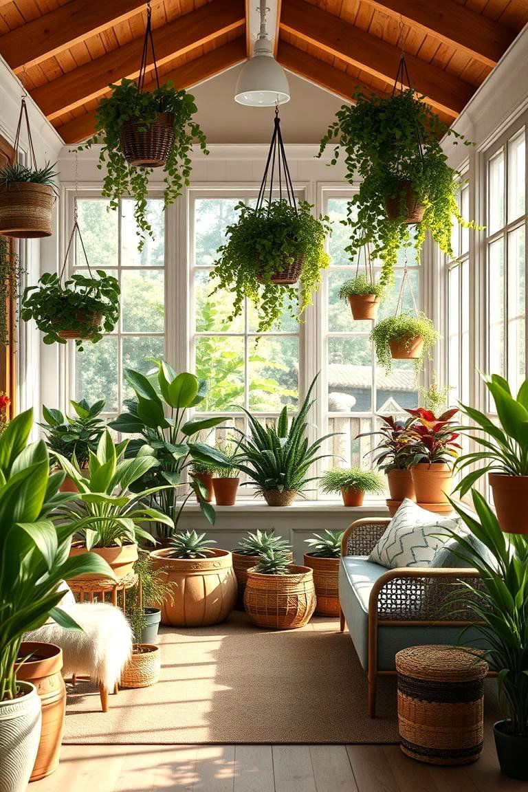 Indoor Garden Escape - 24 Farmhouse Sunroom Ideas