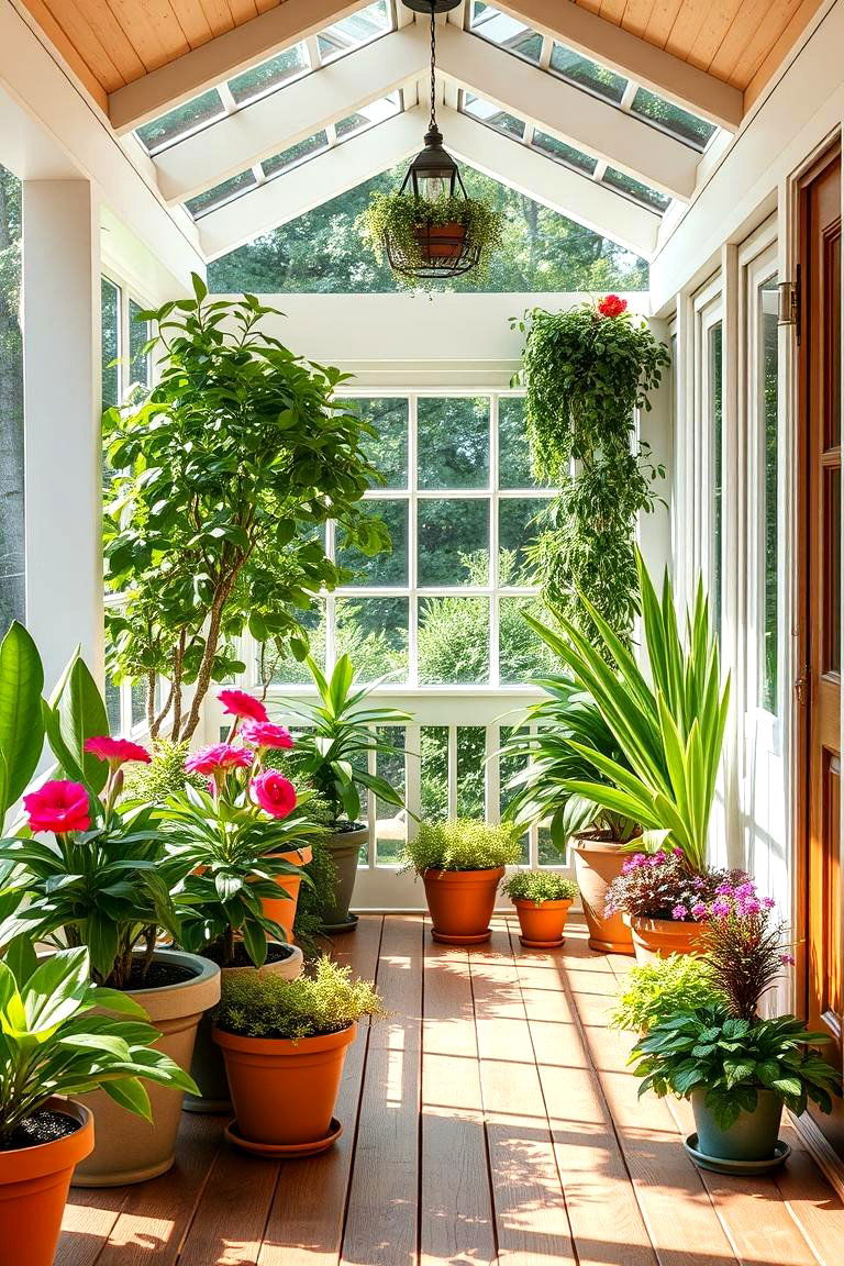 Indoor Garden Haven Porch - 24 Small Screened-in Porch Ideas