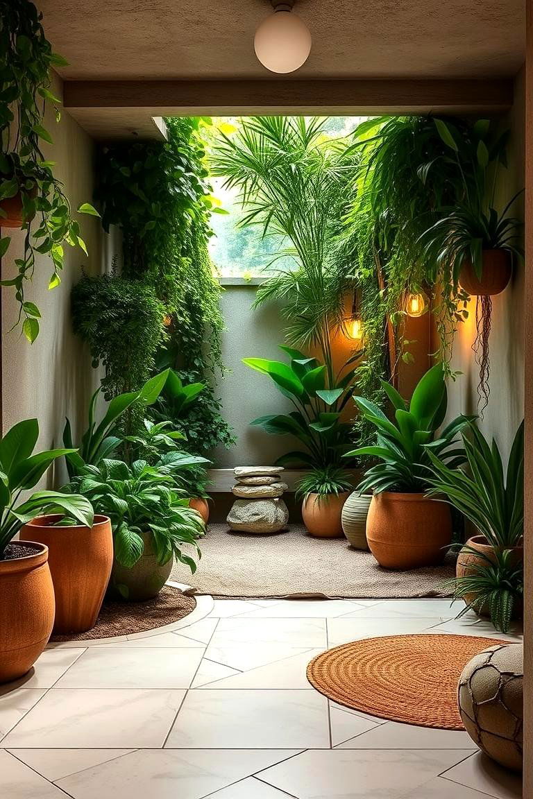 Indoor Garden Oasis - 24 basement decorating ideas