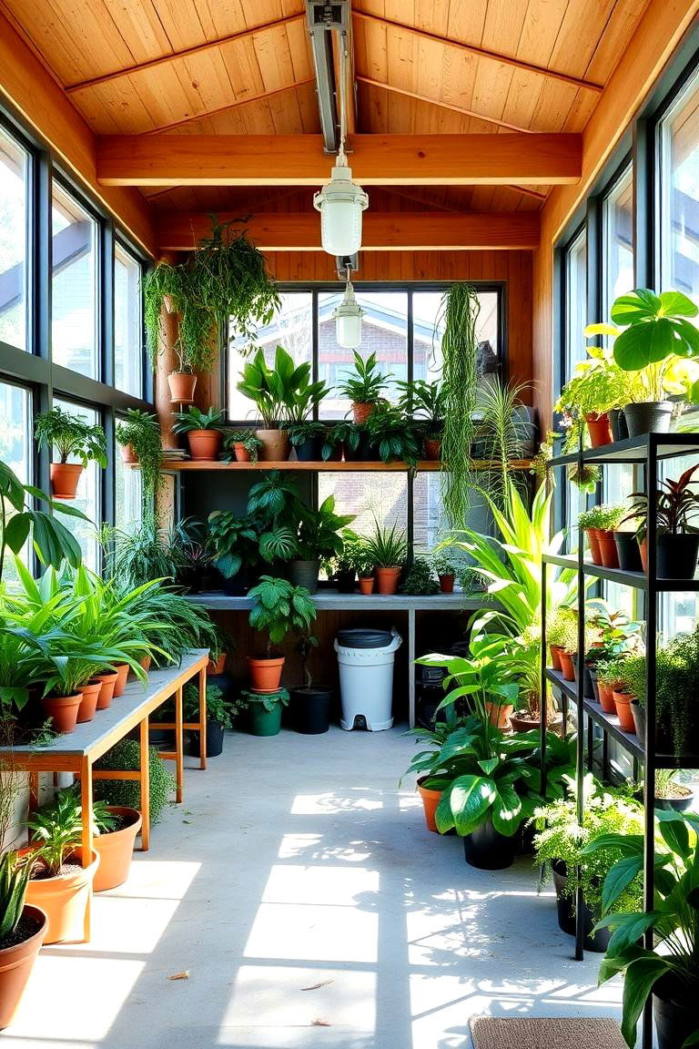 Indoor GardenGreenhouse - 24 Garage Conversion Ideas