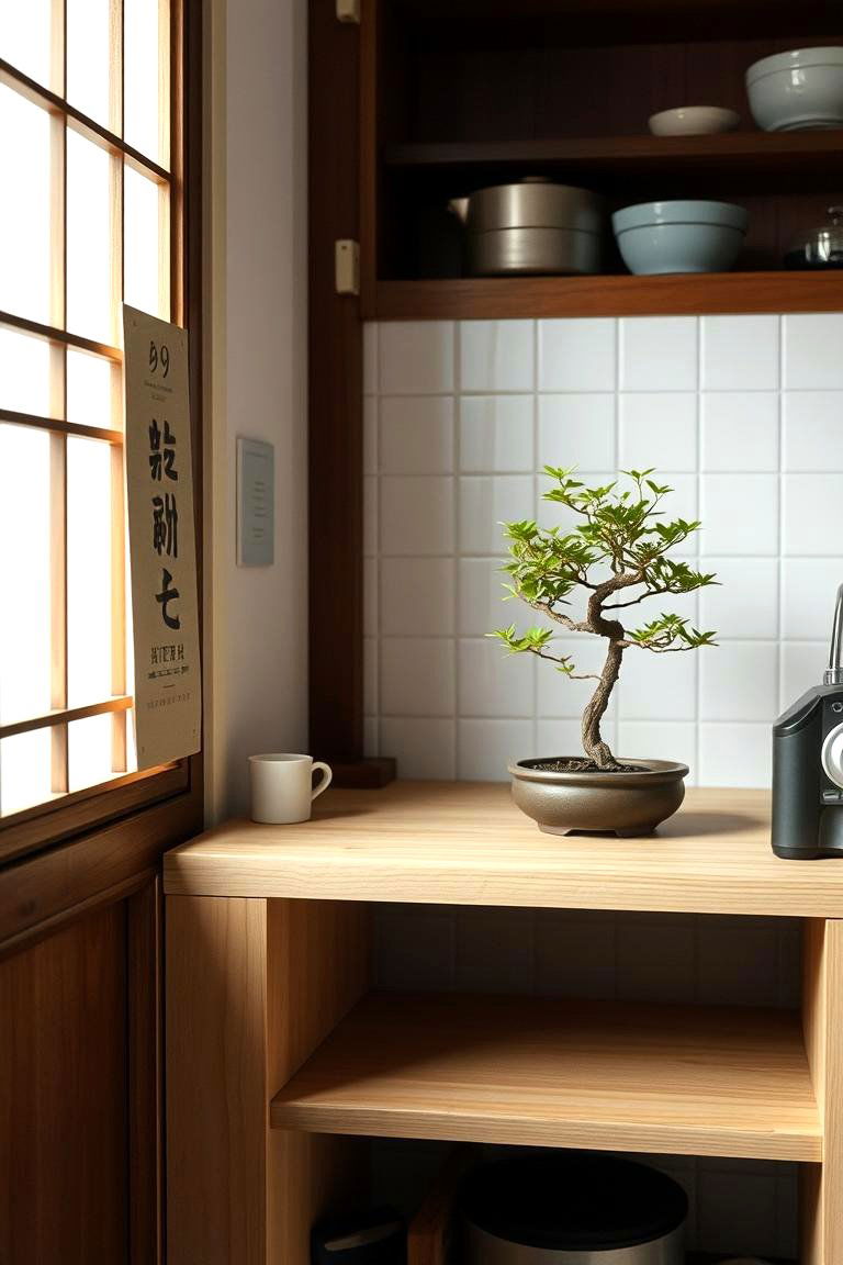 Indoor Greenery Accents - 24 Japanese Style Kitchen Ideas