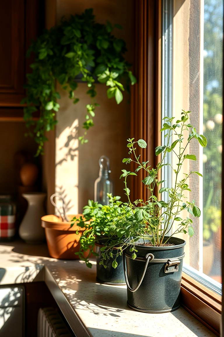 Indoor Herb Garden - 24 Tuscan Kitchen Design Ideas