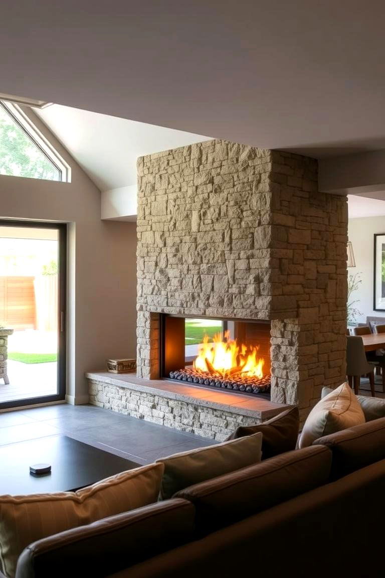 Indoor Outdoor Fireplace - 24 Fireplace Ideas