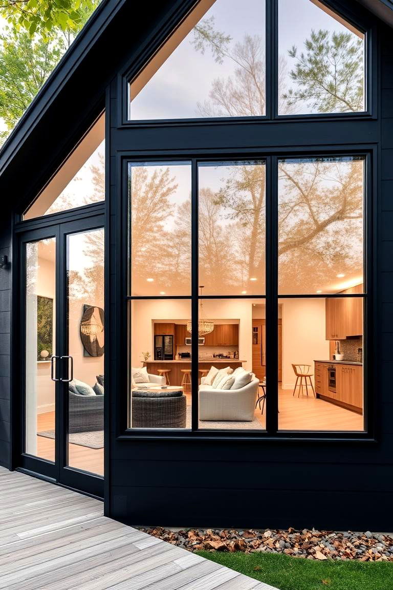 Indoor Outdoor Harmony - 24 black siding house ideas