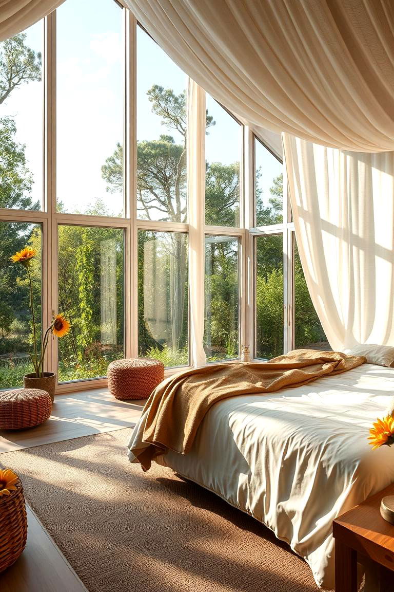 Indoor Outdoor Sunflower Flow - 24 Sunflower Bedroom Ideas