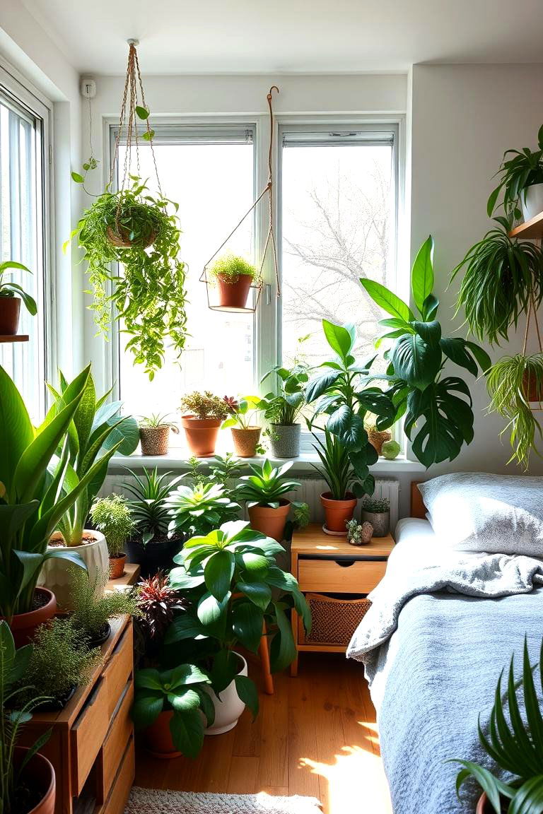 Indoor Plant Haven for a Fresh Vibe - 24 Boho Dorm Room Ideas