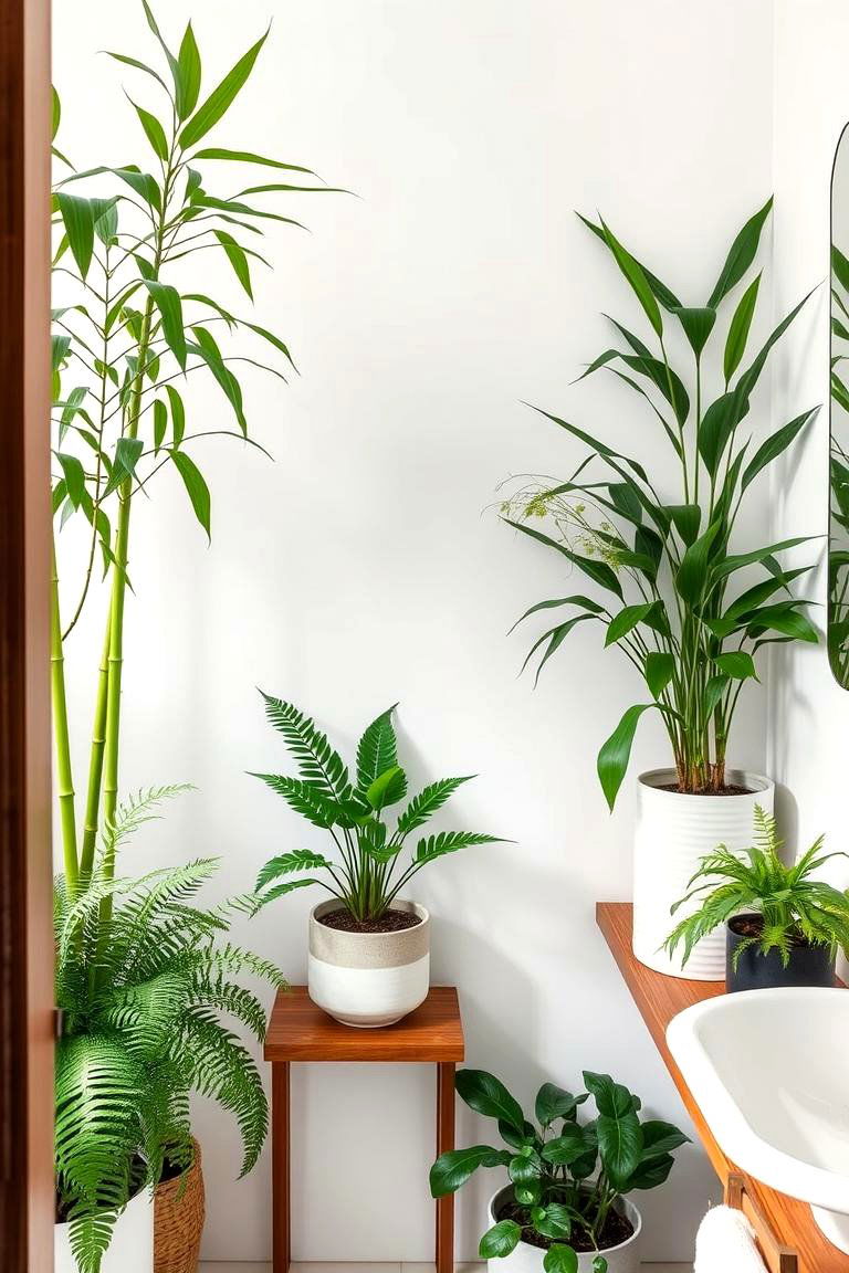 Indoor Plants - 24 Japandi Bathroom Ideas