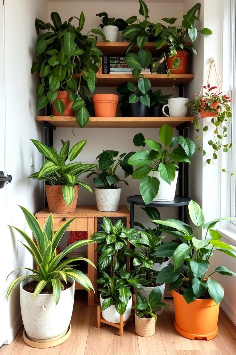 Indoor Plants - 24 Studio Apartment Ideas