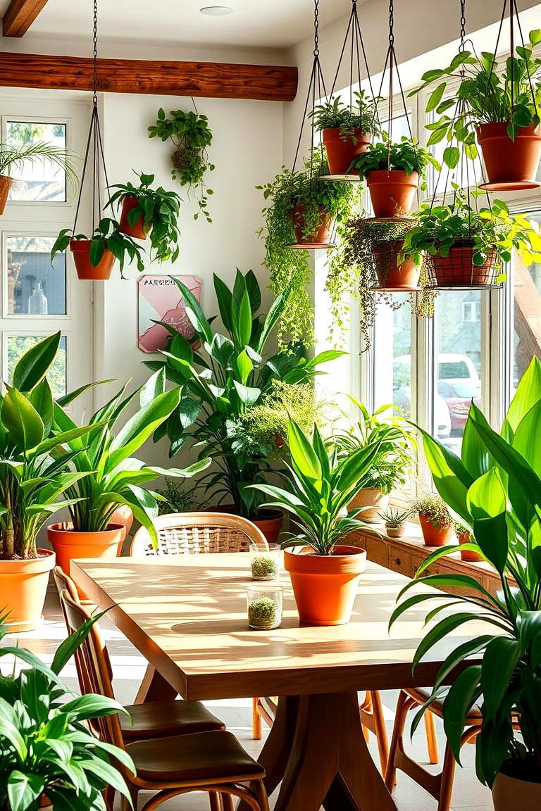 Indoor Plants and Greenery - 24 Boho Dining Room Ideas