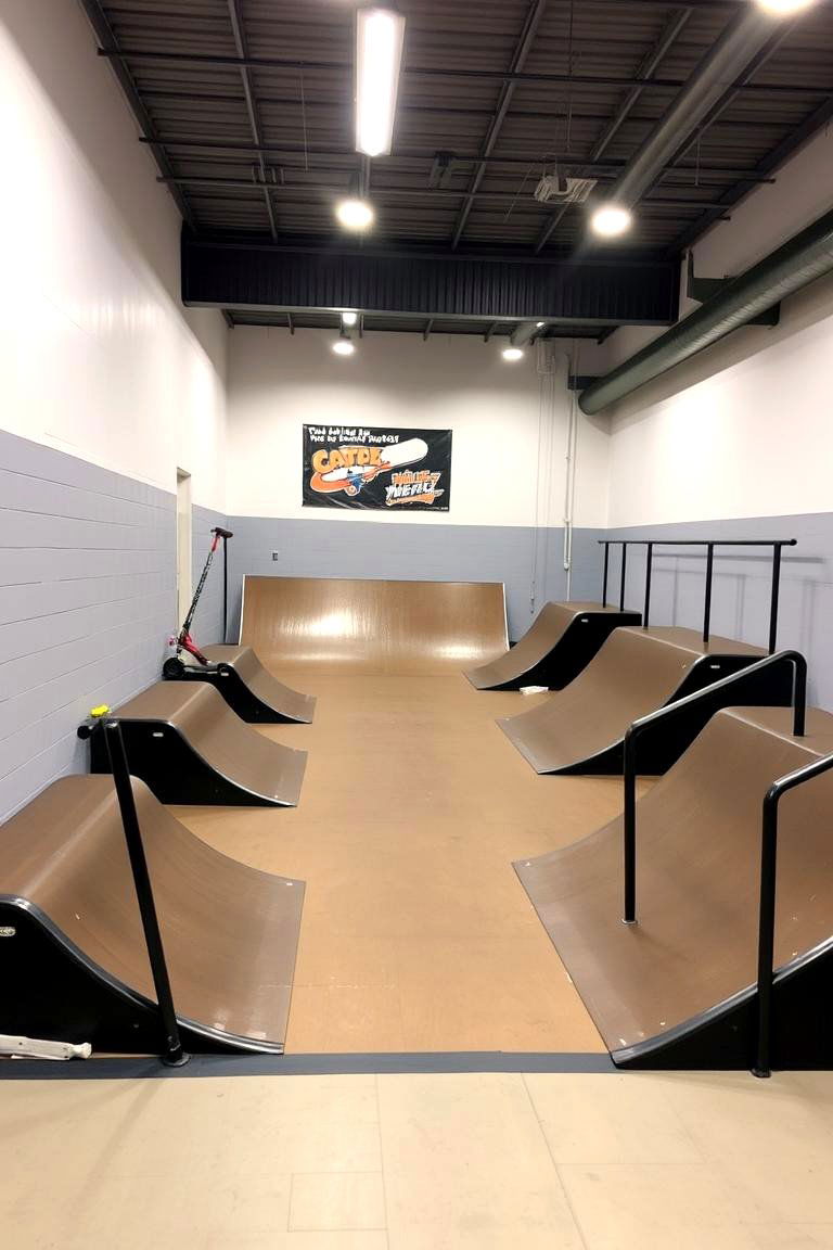 Indoor Skate Park - 24 Basement Playroom Ideas