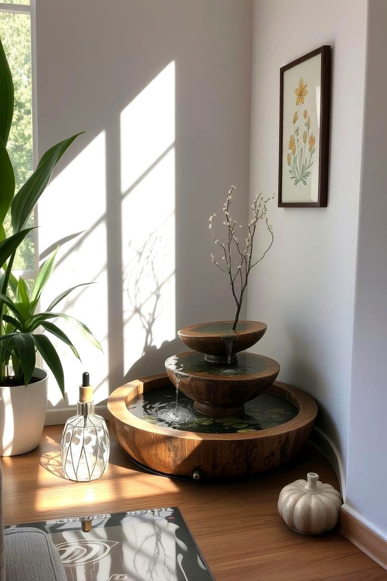 Indoor Water Feature for Tranquility - 24 Morning Room Ideas