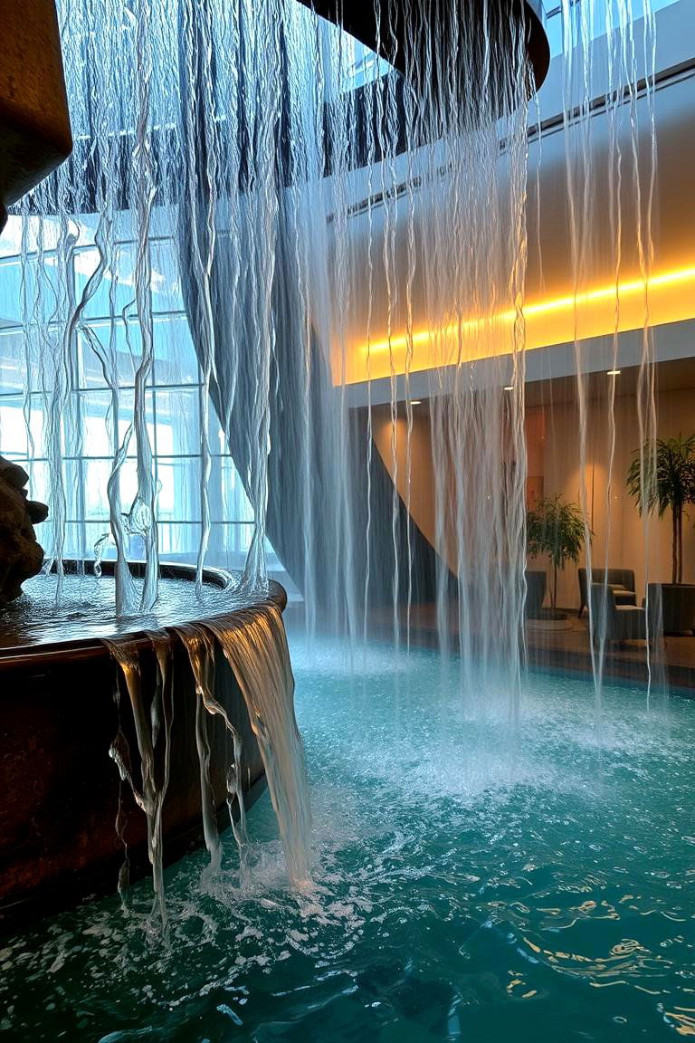 Indoor Waterfall Oasis - 24 Water Feature Ideas