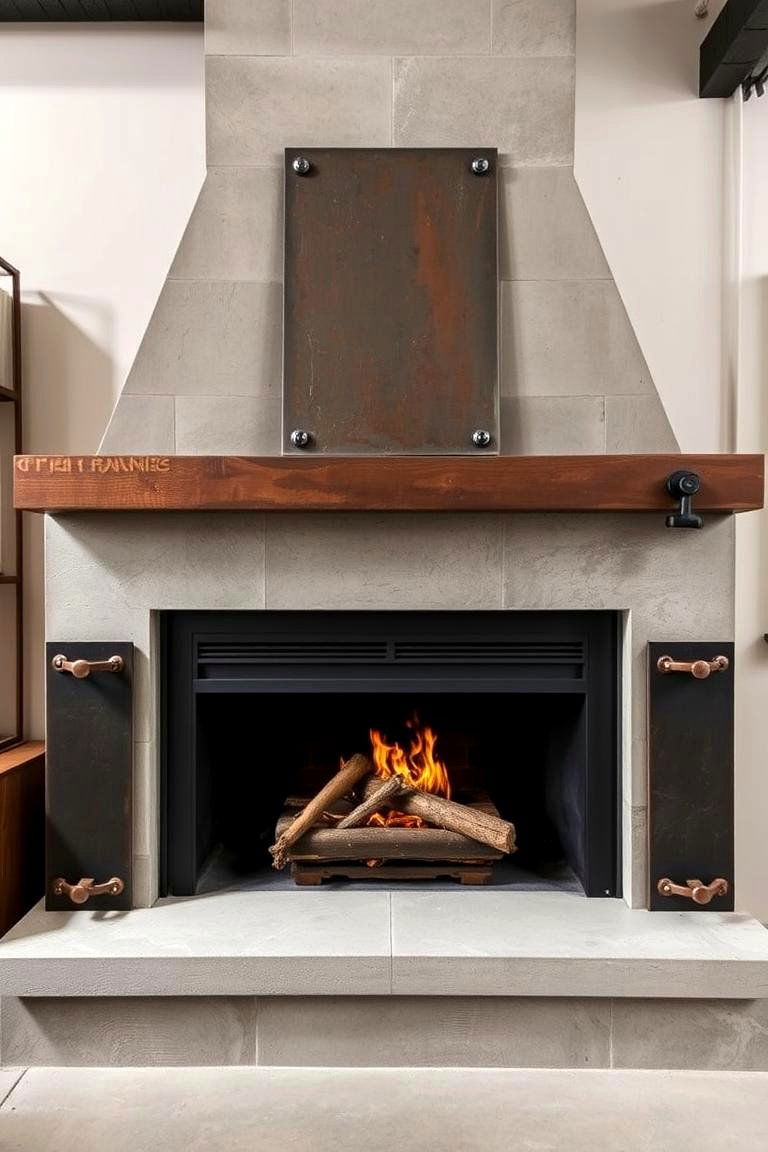 Industrial Accented Warmth - 24 Mid-century Modern Fireplace Ideas