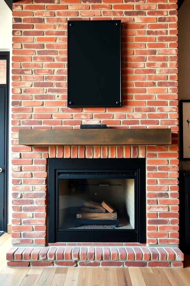 Industrial Brick Fireplace Built in - 24 Fireplace Built-in Ideas