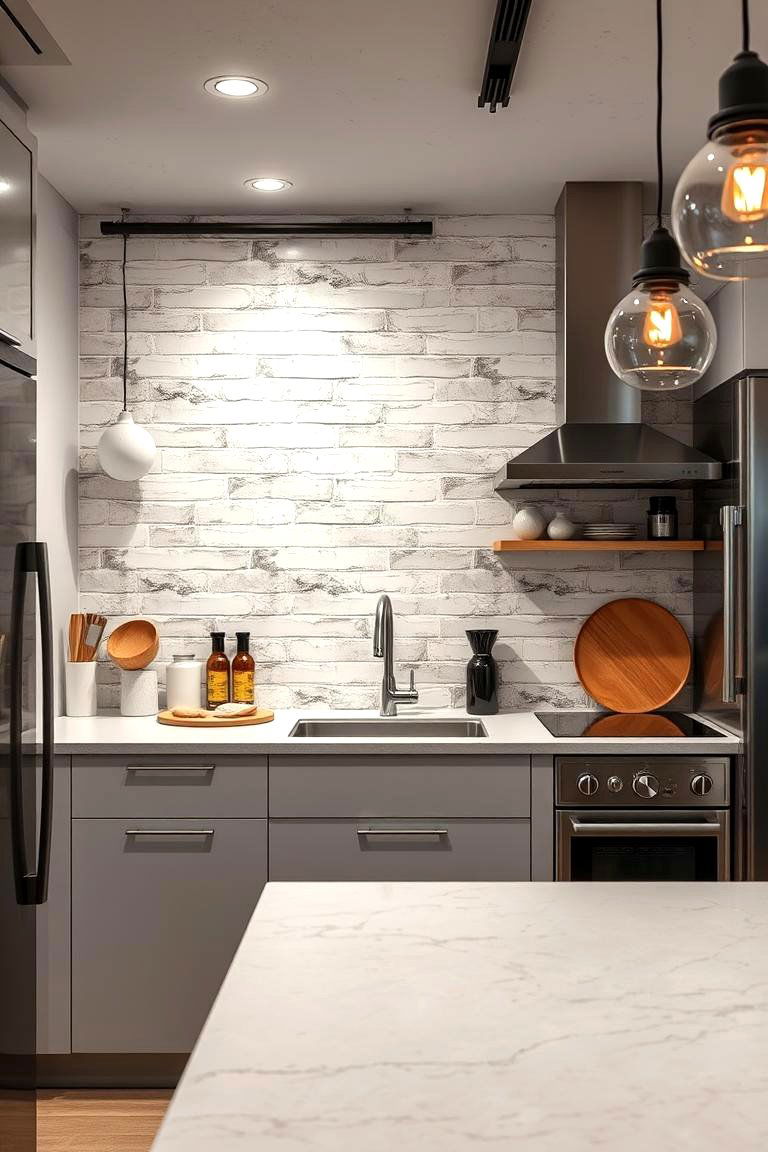 Industrial Chic - 24 White Kitchen Backsplash Ideas