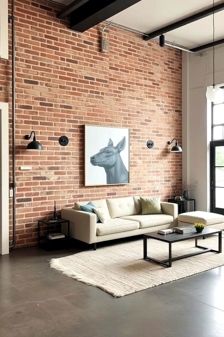 Industrial Chic - 24 Cream Couch Living Room Ideas