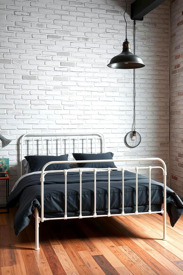 Industrial Chic - 24 Grey and White Bedroom Ideas