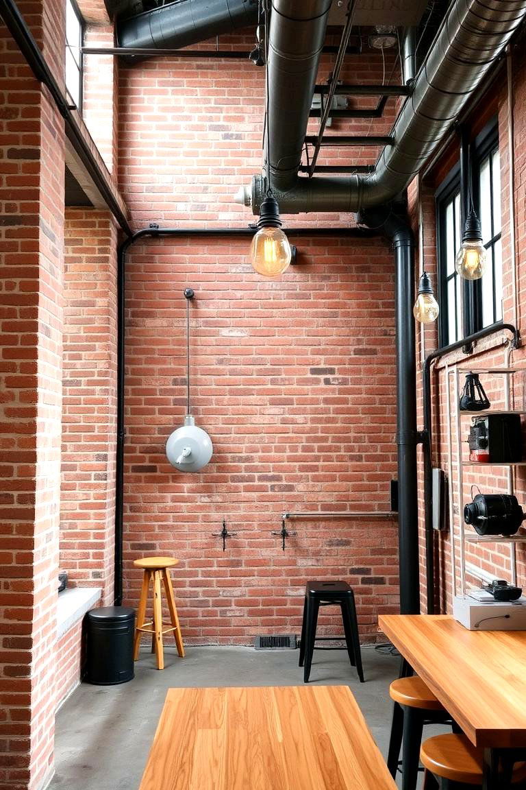 Industrial Chic Ambiance - 24 Home Office Background Ideas