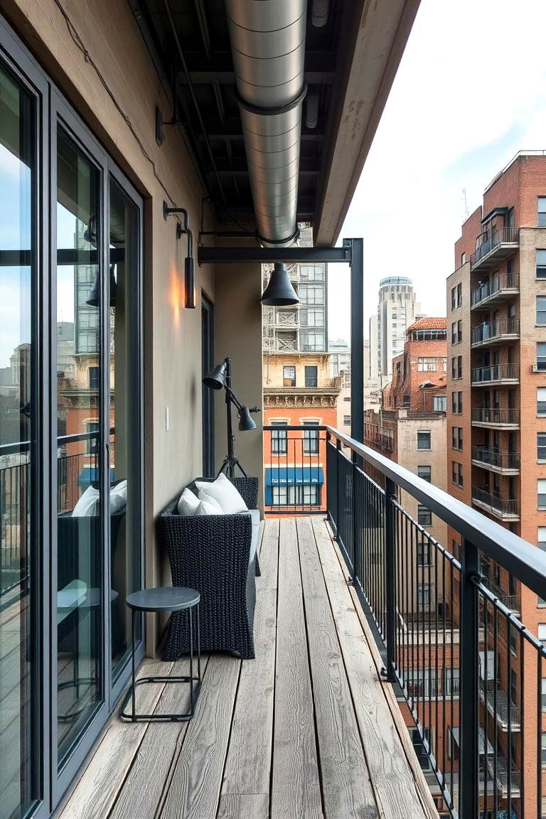 Industrial Chic Balcony - 24 Cantilever Balcony Ideas