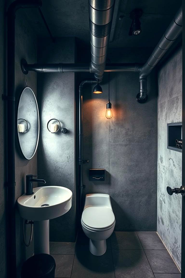 Industrial Chic Bathroom - 24 Boy Bathroom Ideas
