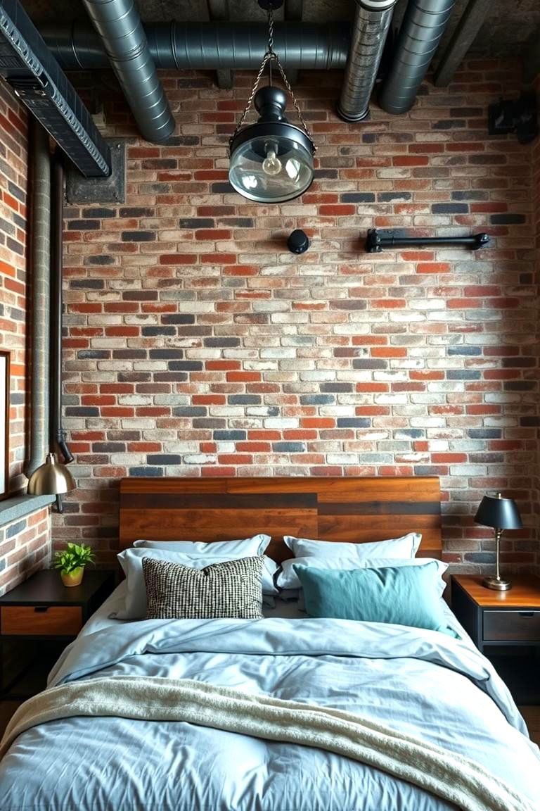 Industrial Chic Bedroom - 24 Large Bedroom Design Ideas