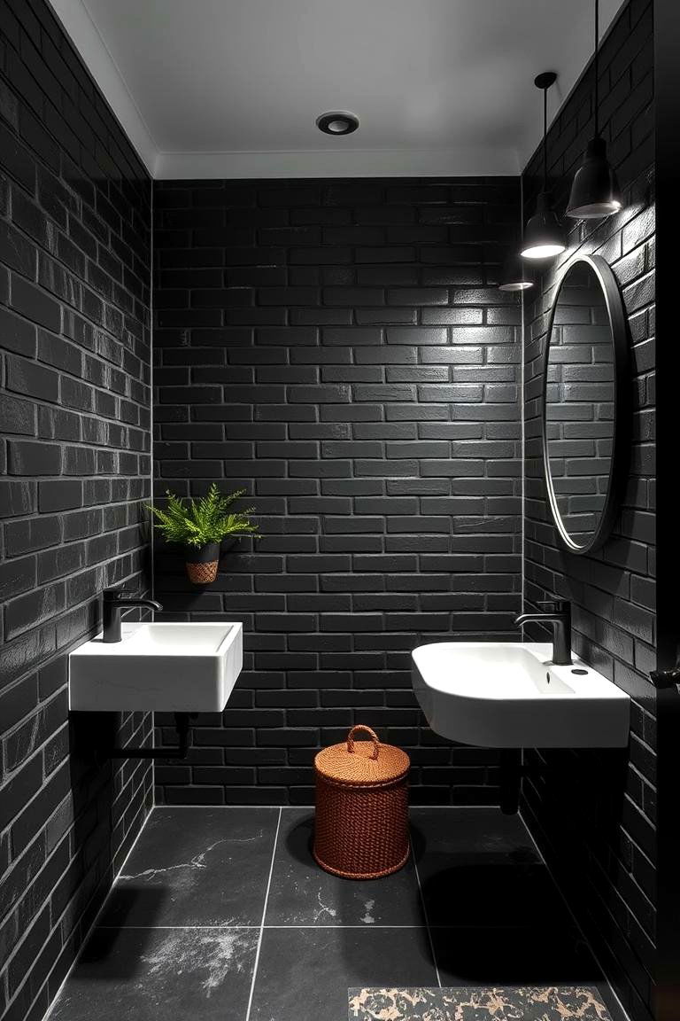 Industrial Chic Black Tiles - 24 Black Tile Bathroom Ideas
