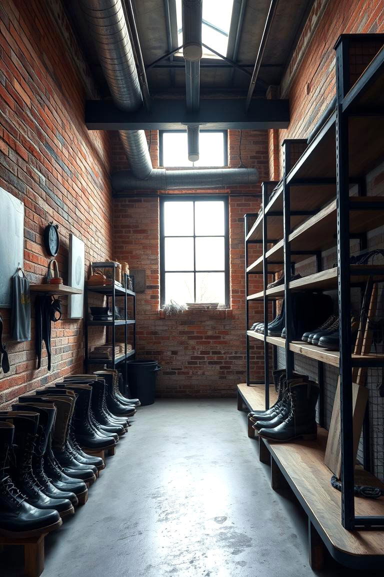 Industrial Chic Boot Room - 24 Boot Room Ideas