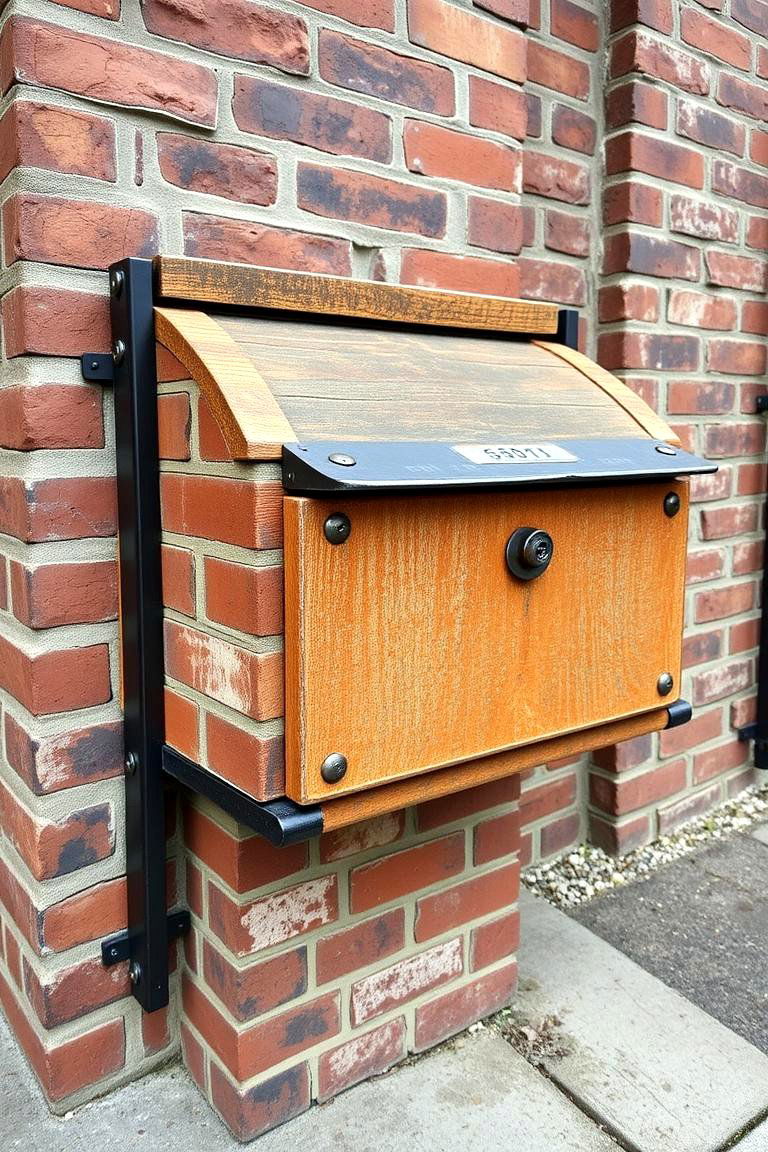 Industrial Chic Brick Mailbox - 24 Brick Mailbox Ideas