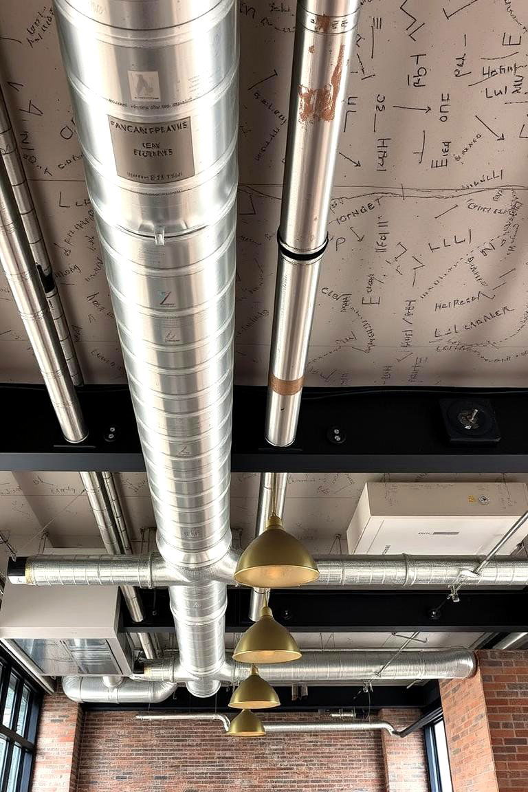 Industrial Chic Ceiling - 24 Dining Room Ceiling Ideas