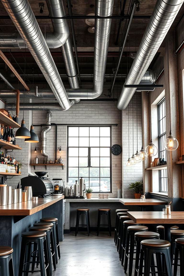 Industrial Chic Coffee Bar - 24 Office Coffee Station Ideas