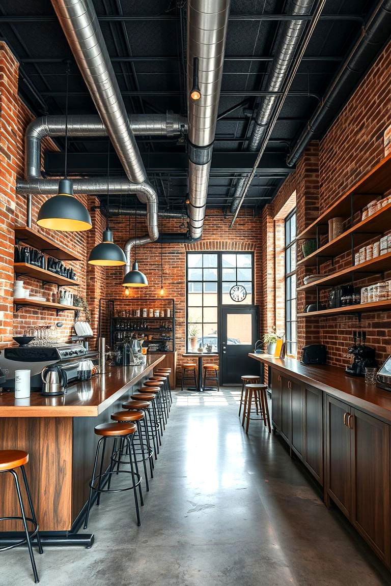 Industrial Chic Coffee Bar - 24 Coffee Station Ideas