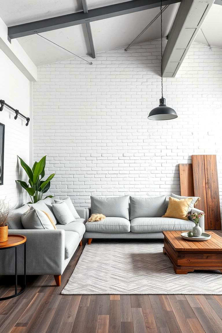 Industrial Chic Edge - 24 Grey and White Living Room Ideas