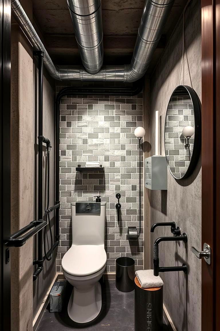 Industrial Chic Elements - 24 Office Bathroom Ideas