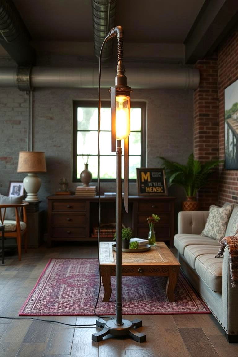Industrial Chic Floor Lamp - 24 Living Room Floor Lamp Ideas and Inspiration