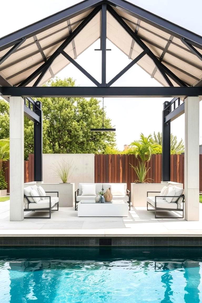 Industrial Chic Gazebo - 24 Pool Gazebo Ideas