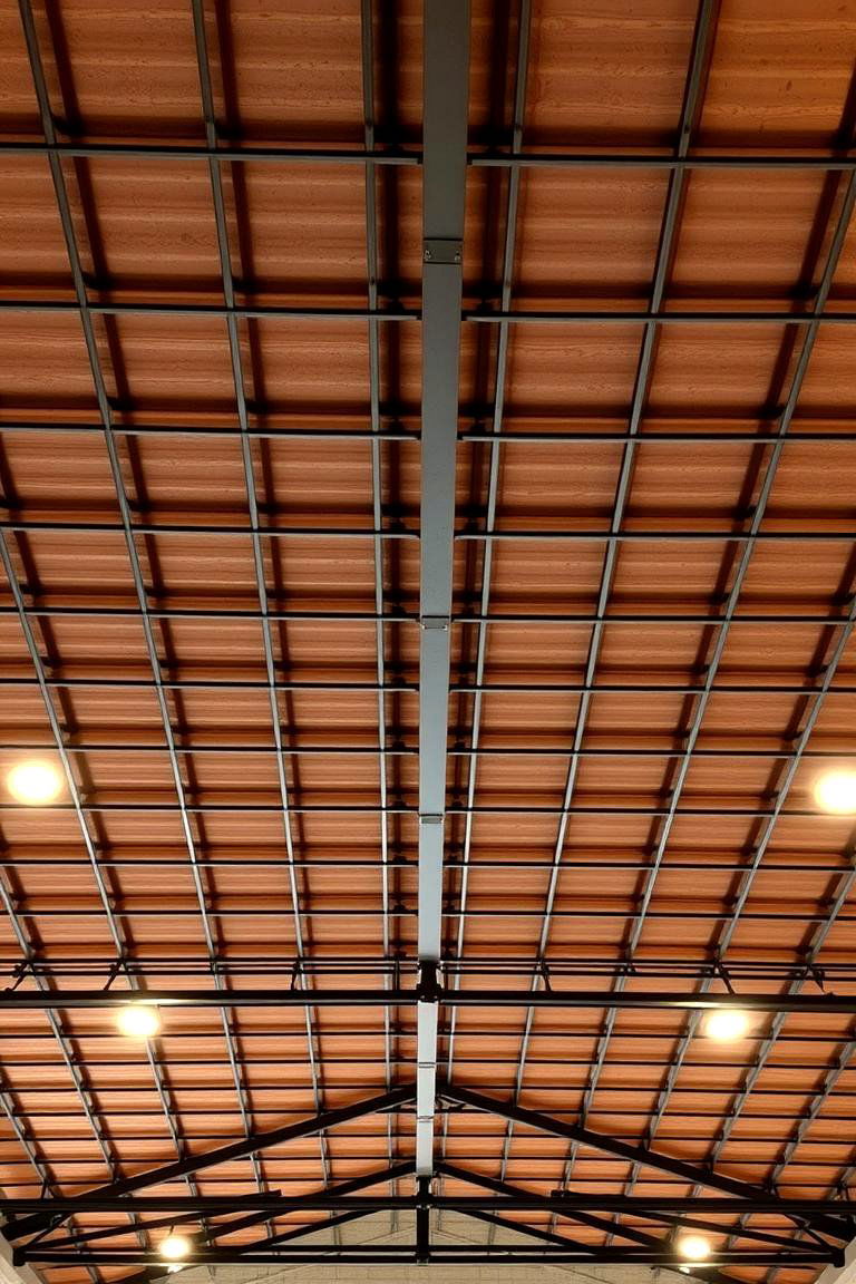 Industrial Chic Grid Ceiling - 24 Shed Ceiling Ideas