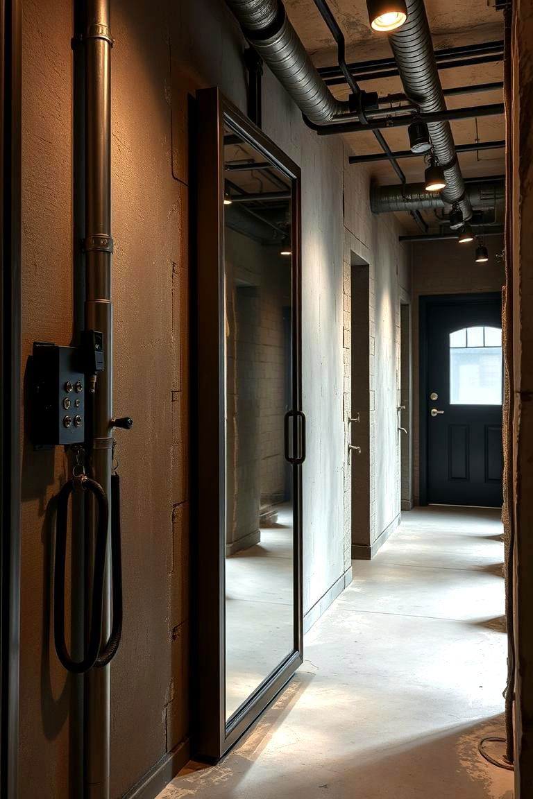 Industrial Chic Mirror - 24 hallway mirror ideas