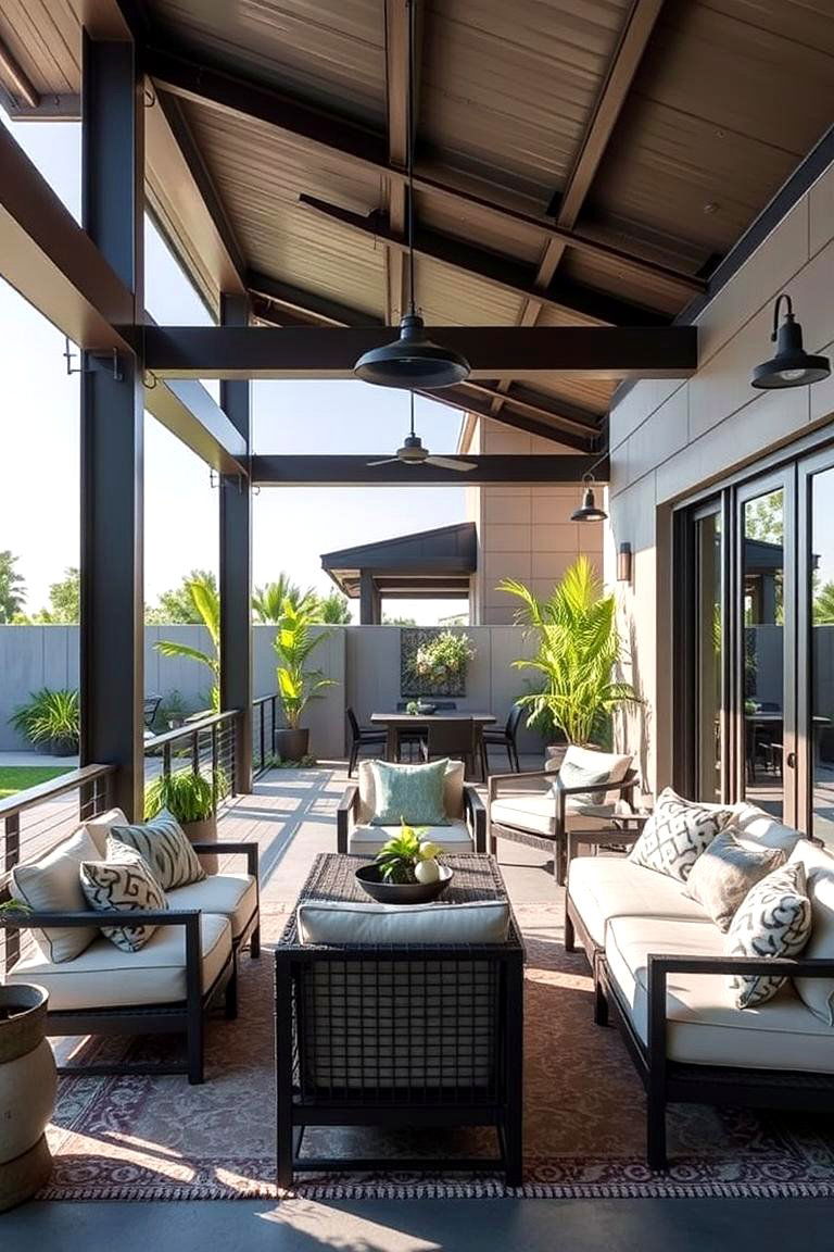 Industrial Chic Porch - 24 Lanai Porch Ideas