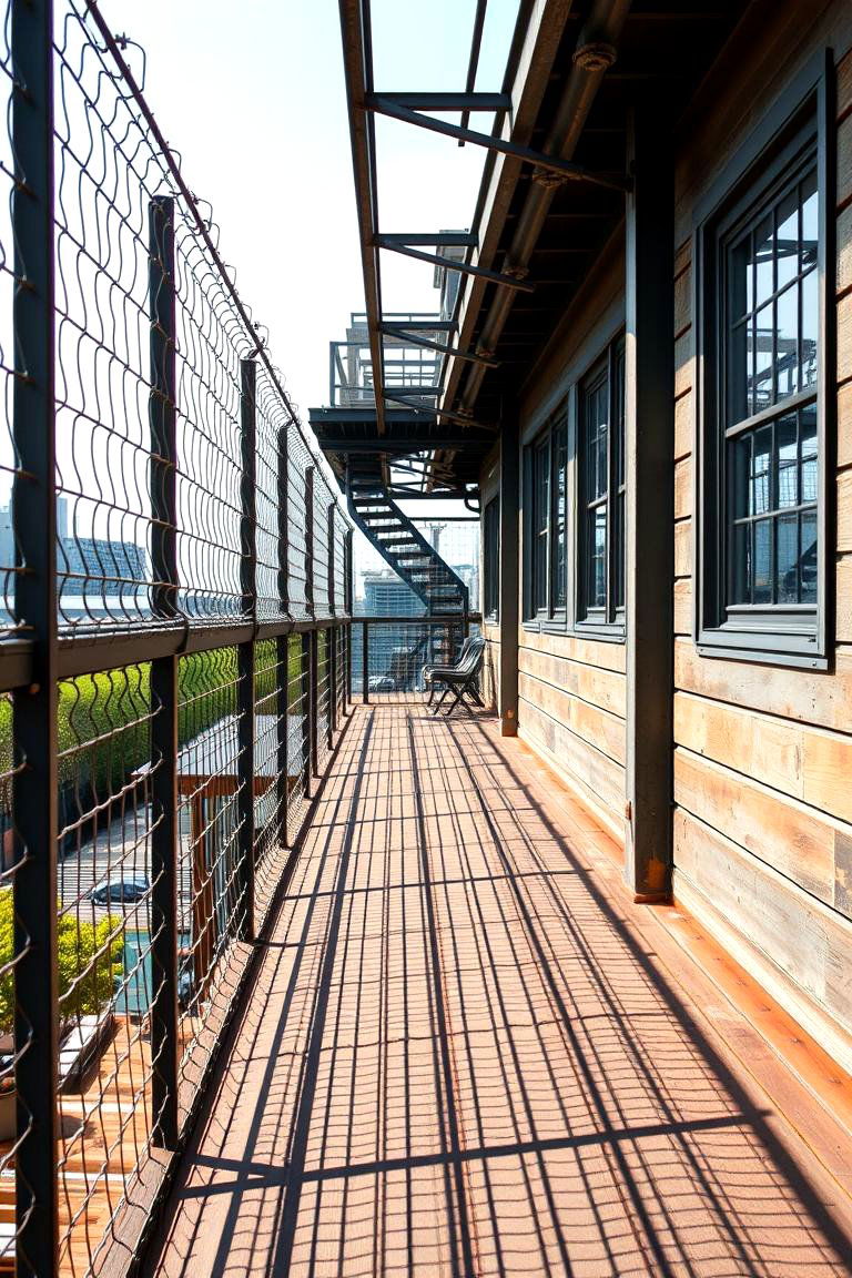 Industrial Chic Railing - 24 Hog Wire Deck Railing Ideas