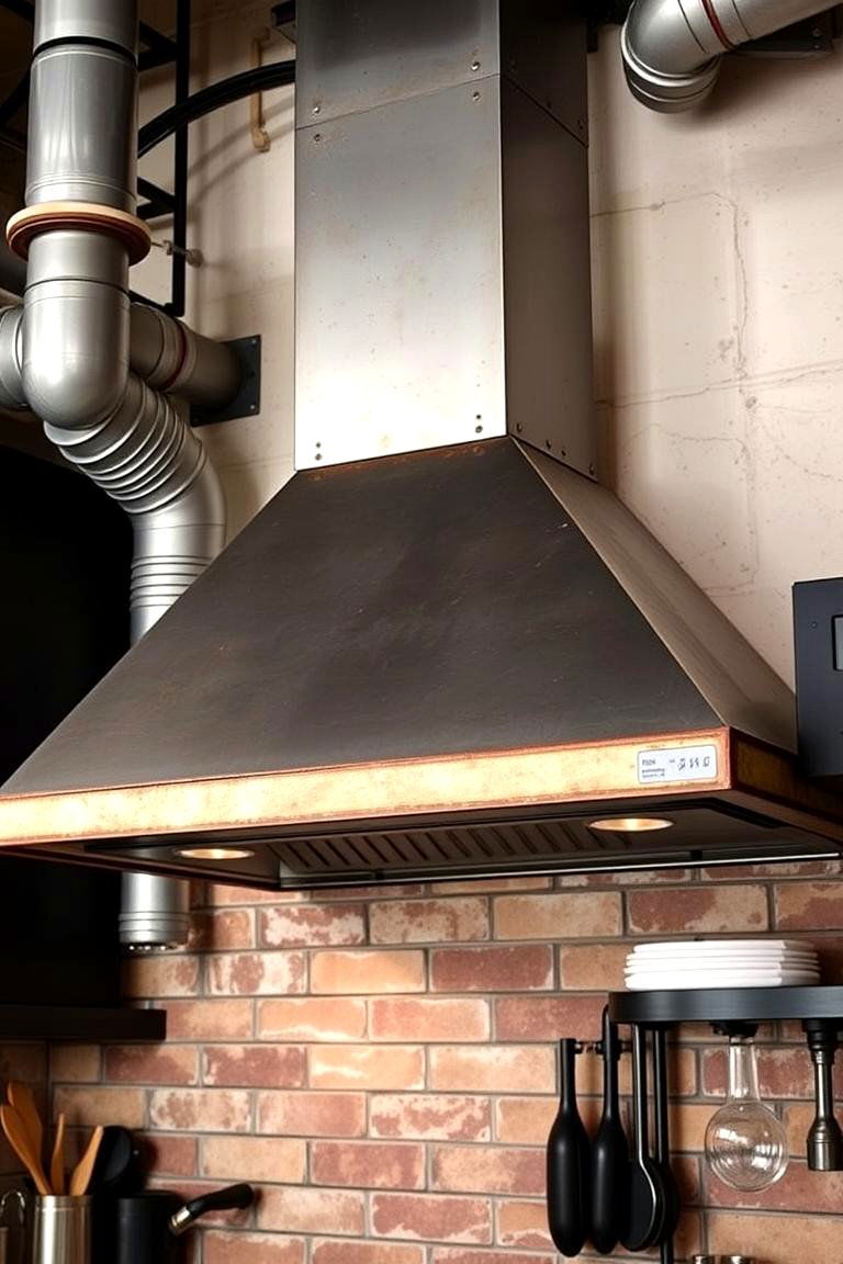 Industrial Chic Range Hood - 24 Range Hood Ideas