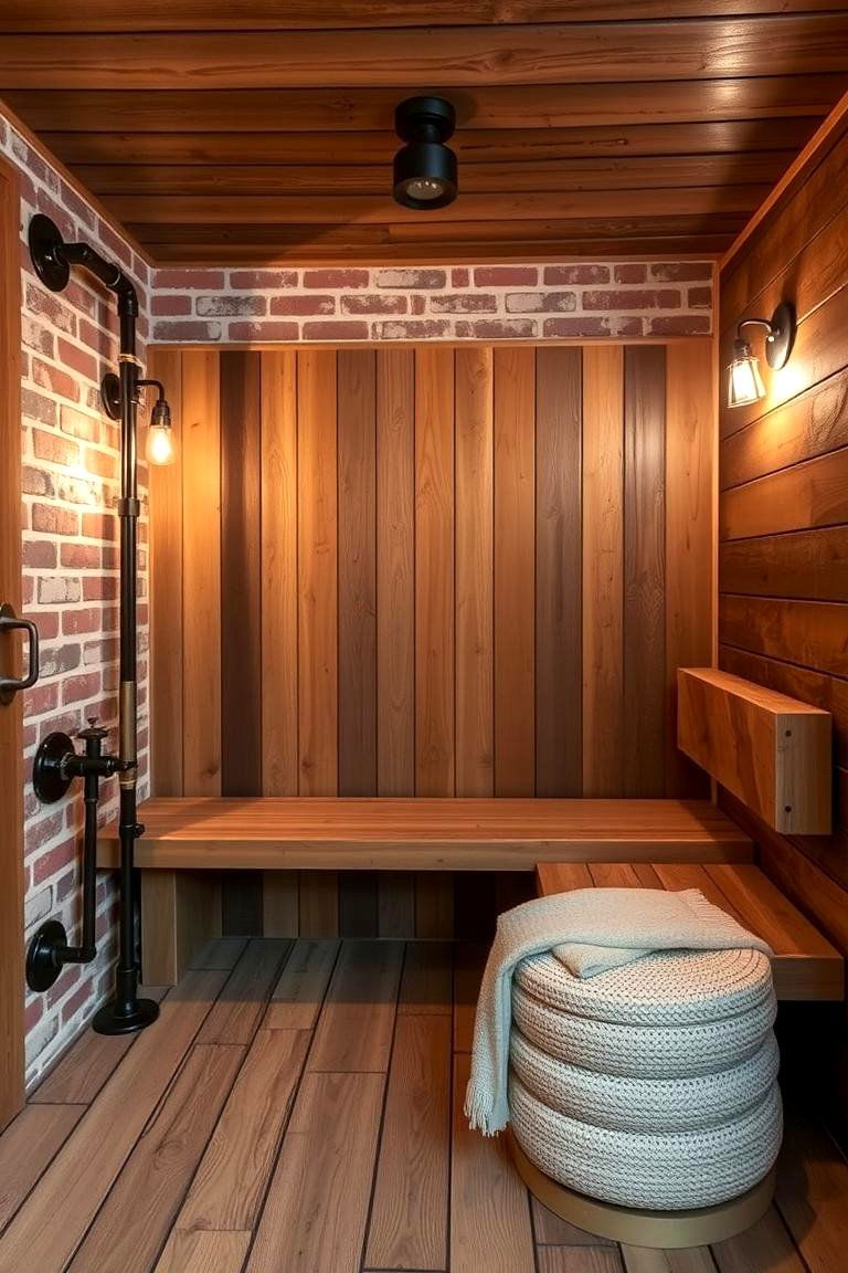 Industrial Chic Sauna - 24 Sauna Room Design Ideas